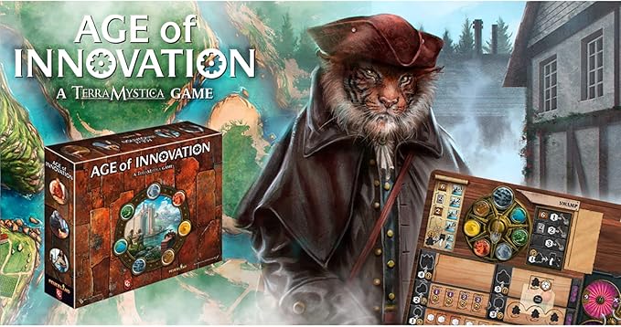 Age of Innovation - A Terra Mystica Game, Faction Strategy Board Game, Ages 14+, 1-5 Players, 40 Min