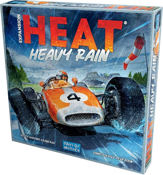 Heat: Heavy Rain Board Game Expansion - New Japan & Mexico Tracks! Intense Car Racing Strategy Game, Fun Family Game for Kids & Adults, Ages 10+, 1-7 Players, 60 Min Playtime, Made by Days of Wonder