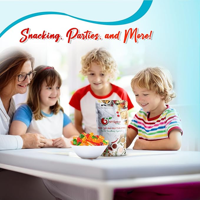 NY Spice Shop Cherry Sour Gummy Bears Bulk - 3 Pound Gummies Bears Candy - Sour Gummies Fruit Snacks - Chewy Super Candy - Flavor Gummy Candies - Gummi Bear Gift For All Occasions