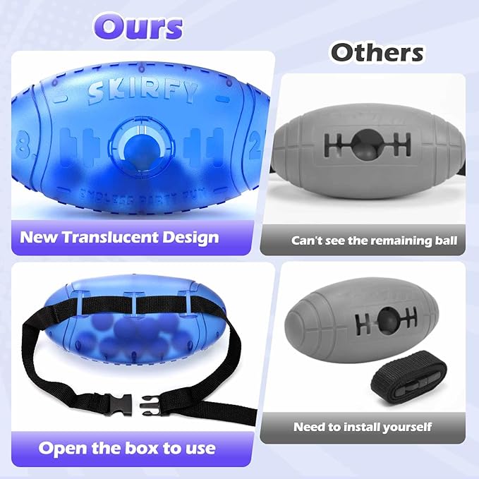 Skirfy Outdoor Party Games for Kids Adults, Translucent 3 Pack Shaking Ball Toy with 60 Balls, Birthday Outdoor Indoor Toys, Family Carnival Birthday Carvinal Game for Boy Girl Age 4-12