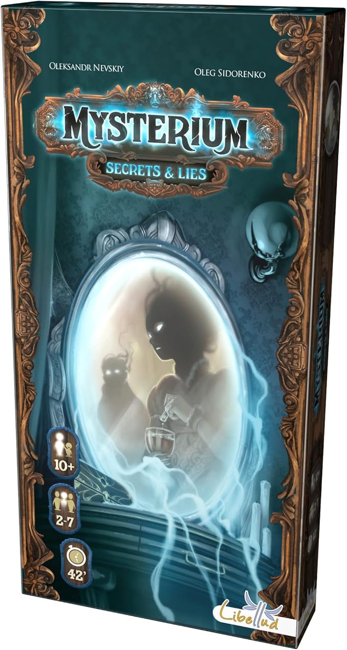 Mysterium Secrets & Lies Board Game EXPANSION - Unravel New Mysteries in the Beloved Cooperative Game! Fun Family Game for Kids & Adults, Ages 10+, 2-7 Players, 42 Minute Playtime, Made by Libellud