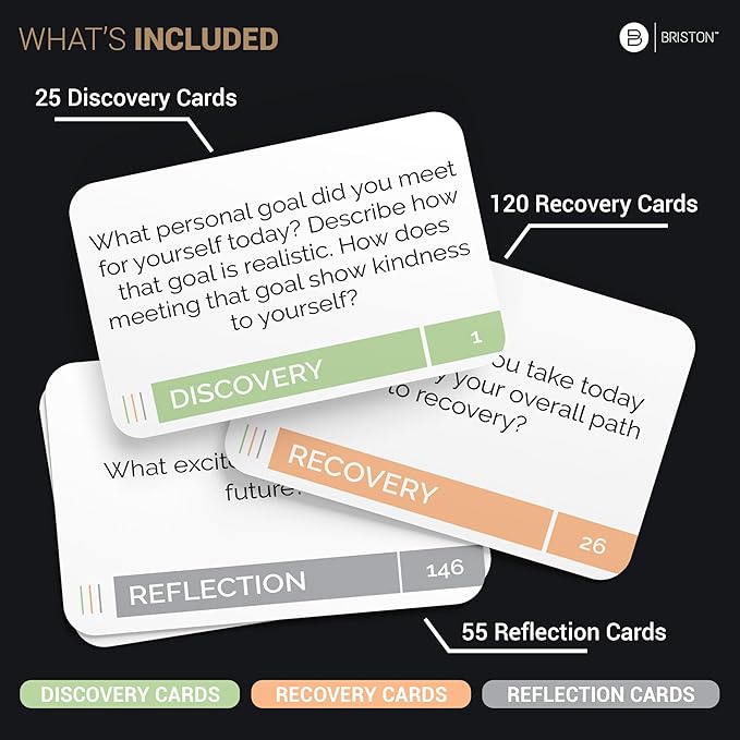 Overcome Complete – Addiction Recovery Questions Group Therapy Game 200 Cards – Counseling Conversations Icebreaker for Substance Abuse, Positive Mental Health, Sobriety, Relapse & Suicide Prevention