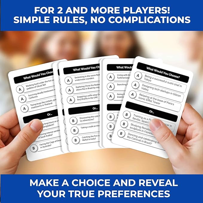 QUOKKA Board Game for 8-12 Year Olds - Geography Edition - Family Card Game for Kids Ages 5-8 - What Would You Choose | Pick Your Answer | Get to Know You - Fun Game Night for Boys & Girls