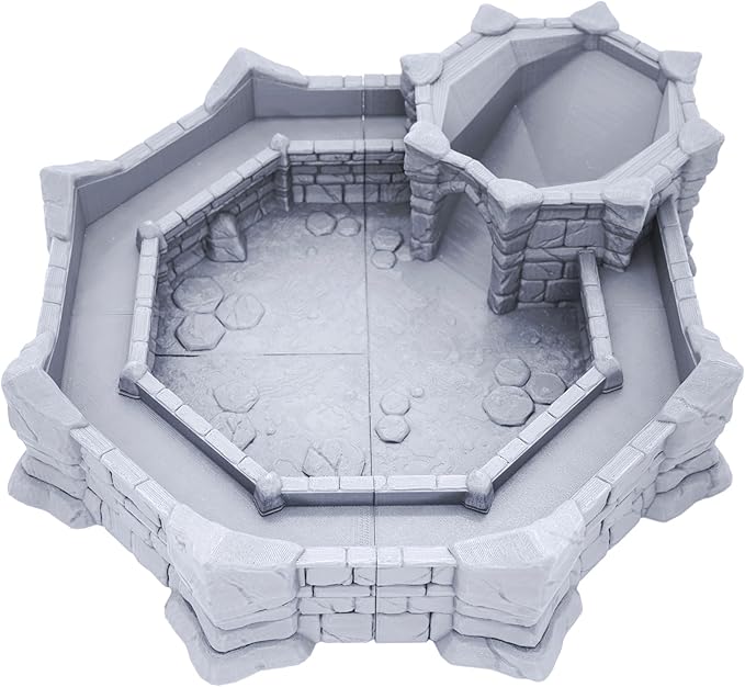 EnderToys Dice Arena by Makers Anvil, 3D Printed Tabletop RPG Scenery and Wargame Terrain 28mm Miniatures