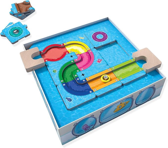 HABA Logic! Games: Milo's Waterpark - Splash Labyrinth Dexterity Maze Game