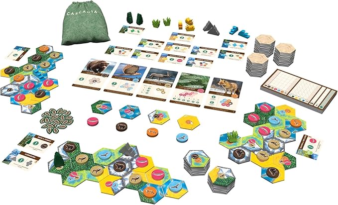 AEG & Flatout Games | Cascadia: Landmarks - Expansion for Award-Winning Board Game, Cascadia | Easy to Learn | Quick to Play | Ages 10+ | Adds 5th & 6th player