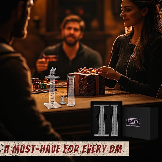 DND Flying Miniatures Combat Riser (Set of 2) Acrylic Laser Cut Flight Stand Terrain from 0 to 9999 ft Perfect for Dungeons and Dragons, Wargames, D&D and Tabletop RPG