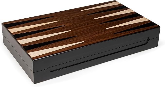 Spin Master Games Legacy Deluxe Wooden Backgammon Classic 2-Player Original Board Game Set with Cups and Dice, for Kids and Adults Aged 8 and up