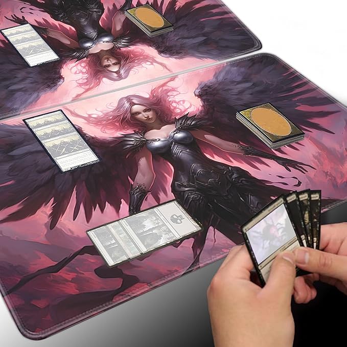 Board Game for TCG Playmat Table Mats Games Size 60X35 cm Mousepad Compatible for MTG RPG CCG Trading Card Game Play mats with 6 Dice (Playmat 121)