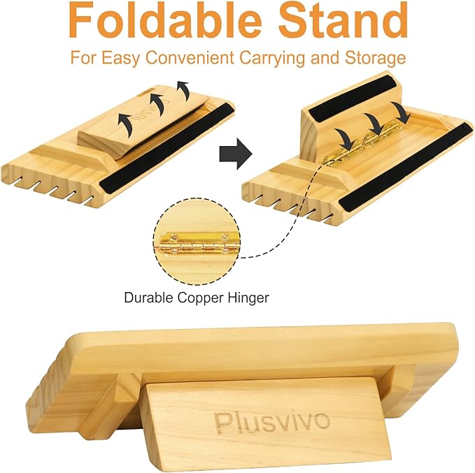 Card Holders for Playing Cards with Adjustable Stand Set of 4, Playing Cards Holders Organizer for Adults Seniors Kids, 5 Slots Wooden Card Holder for Canasta Hand and Foot Bridge