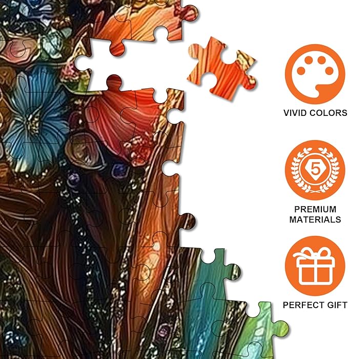 1000pcs Fantasy Fairy Paper Puzzle - Vibrant Find Butterfly Wing Art, Large Puzzle Toy Adult Game Gift - Family Interactive Game Puzzle DIY Home Decoration Brain Challenge Gift