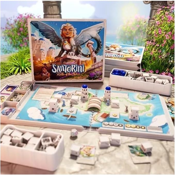 Santorini: Riddle of The Sphinx - A Cooperative, Book-Based Expansion to The Abstract Masterpiece Santorini | Ages 8+ | Plays in 20 Minutes