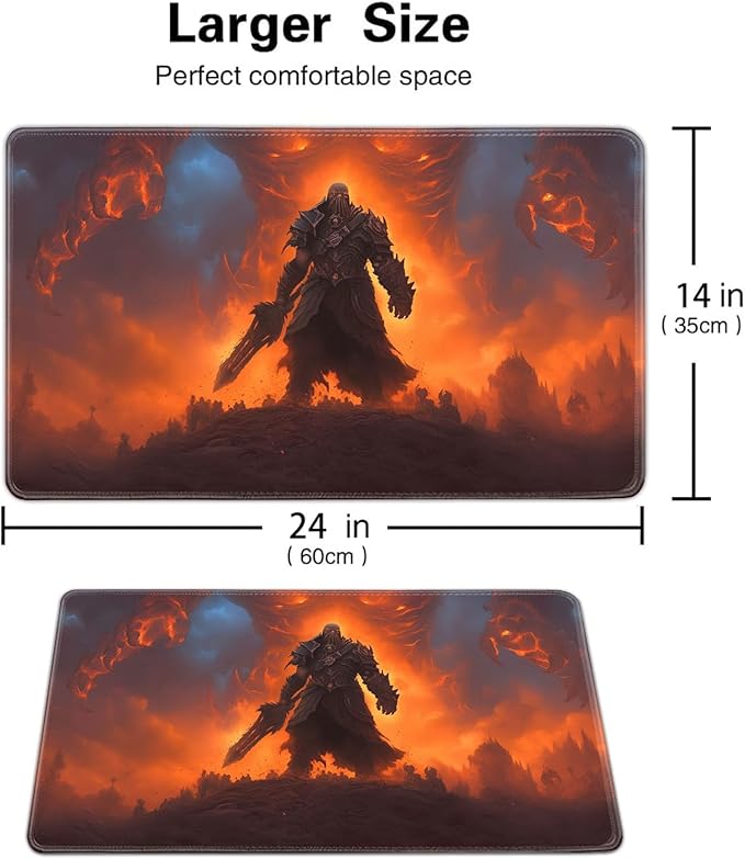Board Game for TCG Playmat Table Mats Games Size 60X35 cm Mousepad Compatible for MTG RPG CCG Trading Card Game Play mats with 6 Dice (Playmat 134)