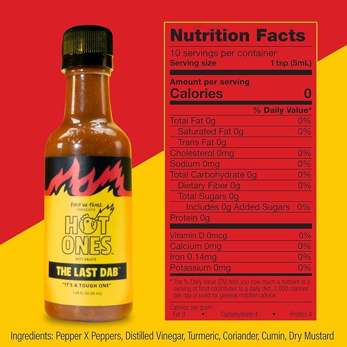 Wilder Games Hot Ones Truth or Dab The Game - Hot Sauce Included (Ages 17+)