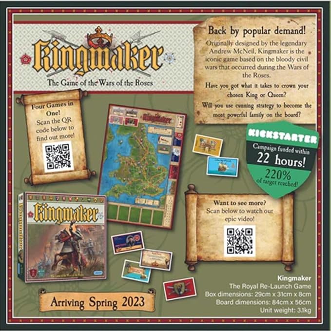 Kingmaker – Board Game by Gibsons Games -1-6 Players – 60-120 Minutes of Gameplay – Games for Game Night – Teens and Adults Ages 14+ - English Version