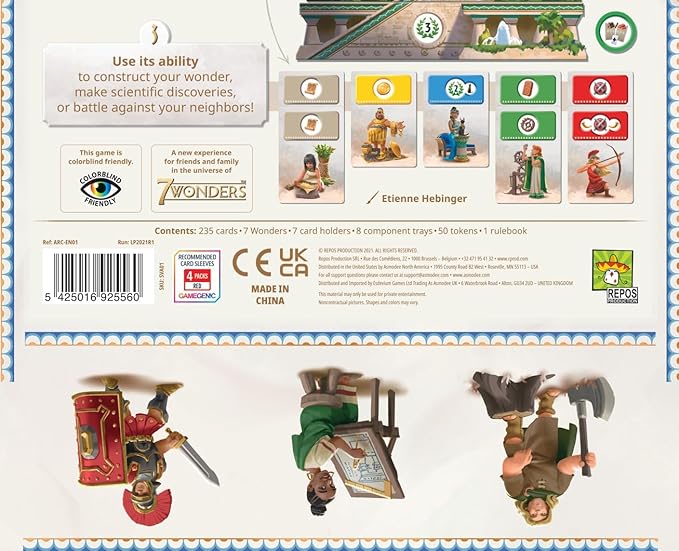 7 Wonders Architects - Shape History with Your Ingenious Wonders! Civilization Strategy Game for Kids and Adults, Ages 8+, 2-7 Players, 25 Minute Playtime, Made by Repos Production