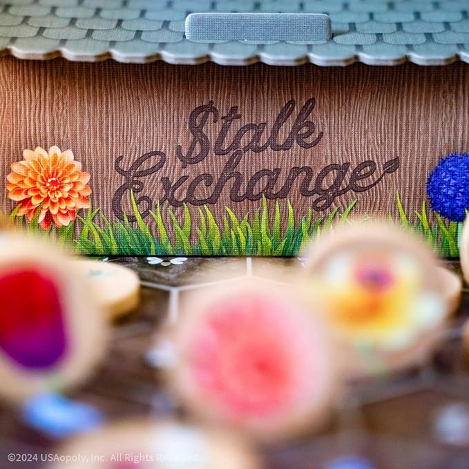 Stalk Exchange Board Game, Beautiful Flower and Gardening Themed Strategy Game, Fast, Fun, Economic, and Competitive, Ages 10+, 2-5 Players, 45+ Min Play Time, Game Design by Christopher Chan