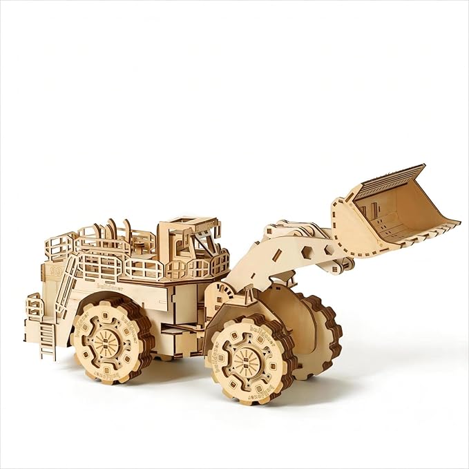 3D Wooden Puzzles Bulldozer Model Kits, Brainteaser and Puzzle for Christmas/Birthday,Gifts for Adults and Teens to Build Combination