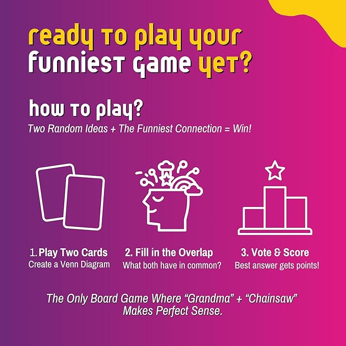 VENNS WITH BENEFITS – Fun Board Game About Venn Diagrams for 3+ Players, Teens & Adults, Perfect for Friends & Family Game Nights