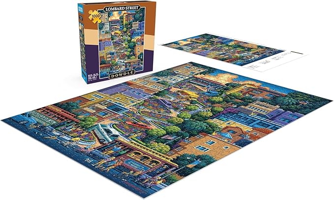 Buffalo Games - Eric Dowdle - Lombard Street - 1000 Piece Jigsaw Puzzle for Adults - Challenging Puzzle Perfect for Game Nights - Finished Size is 26.75 x 19.75