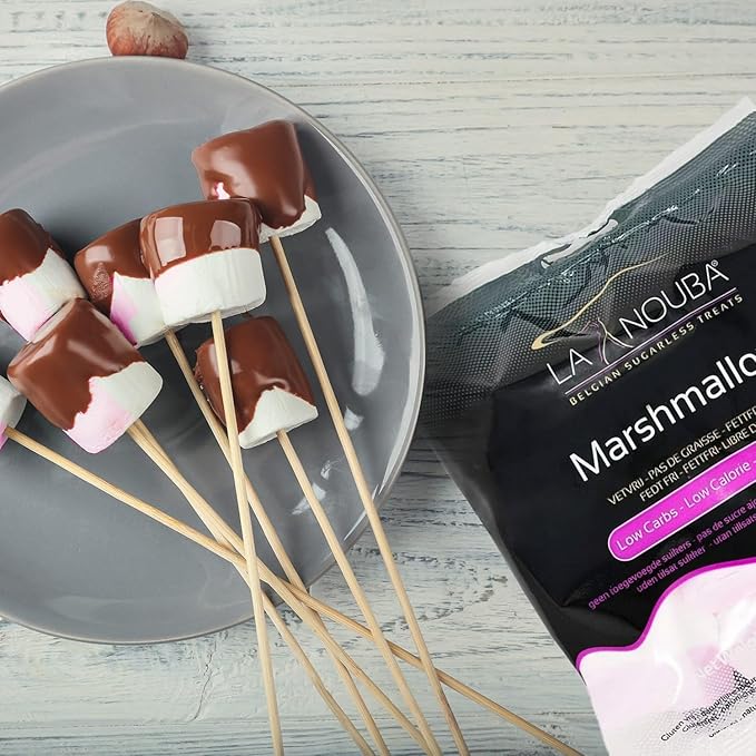 La Nouba Sugar-Free Marshmallows – 2.7 oz. Pack – Low Calorie, Low Carb, Fat-Free and Gluten Free Snack – Traditional Delicious Taste – All Natural and Healthy Marshmallows