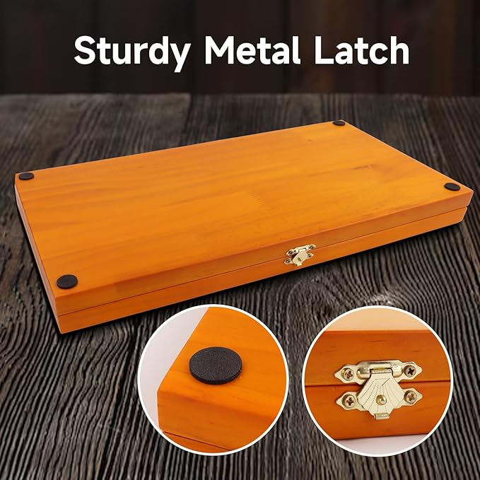 GSE Games & Sports Expert 4-Player Mancala Board Game with Multi-Color Glass Stones, Folding Wooden 4-Way Mancala Family Travel Strategy Games Set for Kids & Adults (Oak)