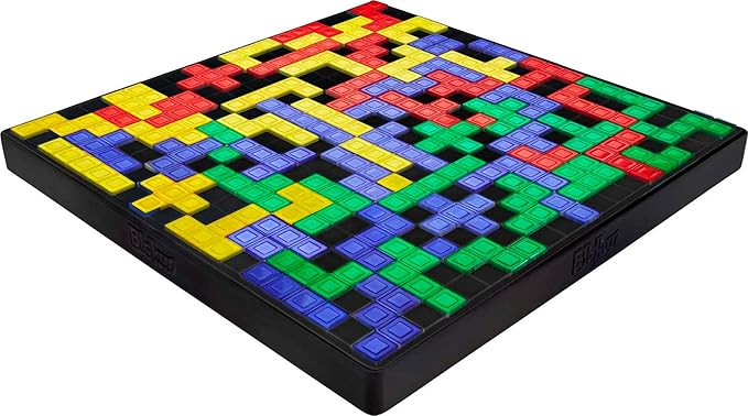 Mattel Games Blokus Shuffle UNO Edition Strategy Board Game, Family Game with Colorful Pieces and UNO-Themed Action Cards