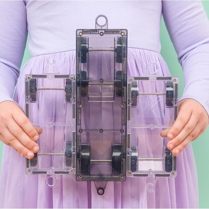 Connetix Magnetic Tiles Pastel Transport Pack, 50 Pieces