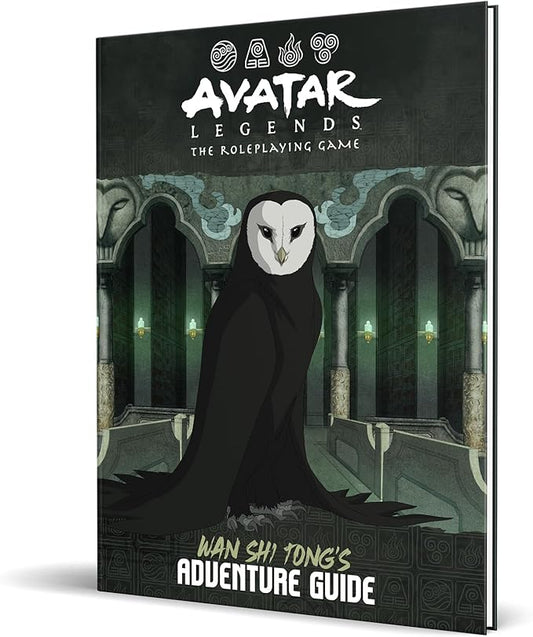 Magpie Games Wan Shi Tong's Adventure Guide - Avatar Legends: The Roleplaying Game expansion, hardcover tabletop RPG rulebook, full-color, Avatar Legends iconic and original art, silk bookmarks