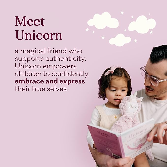 Slumberkins 14" Unicorn Kin & 2 Board Books Complete Set Bundle | Promotes Authenticity, Confidence & Healthy Friendships | Social Emotional Tools for Ages 0+ (Unicorn Kin Plush + 2 Board Books)