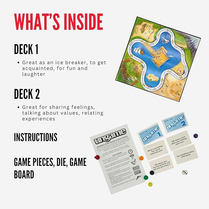 The Ungame - Non-competitive Communication Game – Encourages Emotional Connection, Communication, and Listening – For Families, Couples, and Groups – Great for Therapists, Teachers, and Counselors