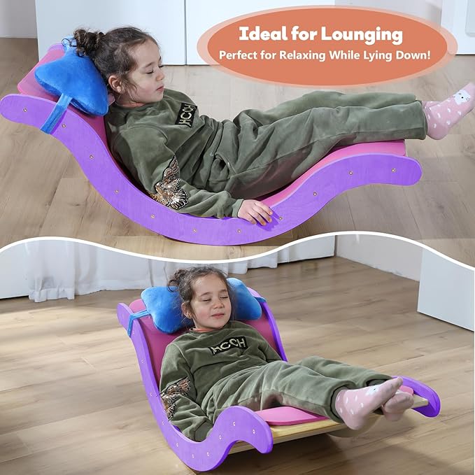 Pikler Triangle Set 7in1 Toddler Climbing Toys Indoor Foldable Baby Climbing Toys Wooden Montessori Climbing Set with Arch, Ramp, Ladder for 1-3 Years, Jungle Gym for Kids (Purple)