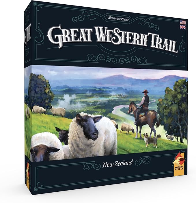 Great Western Trail 2nd Edition New Zealand Board Game - Embark on a Unique Cattle Ranching Adventure! Strategy Game for Kids & Adults, Ages 12+, 1-4 Players, 75-150 Min Playtime Made by Eggertspiele