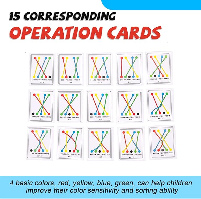 Wooden Color Sorting Game for 3 4 5 Year Olds-Occupational Therapy Toys for Kids,Brain Teasers Toys Logic Game,Develop Cognitive Skills and Fine Motor Abilities for Boys and Girls