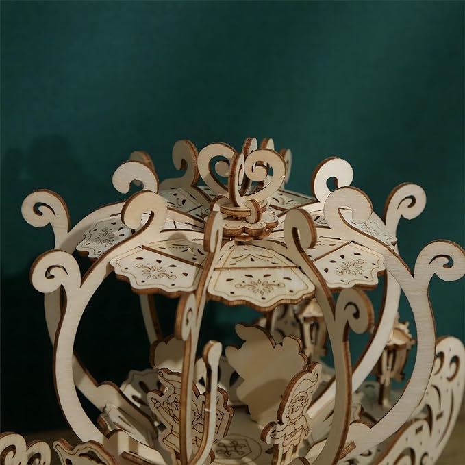 3D Wooden Puzzles Pumpkin Cart Model Kits, Brainteaser and Puzzle for Christmas/Birthday,Gifts for Adults and Teens to Build CombinationPumpkin Cart