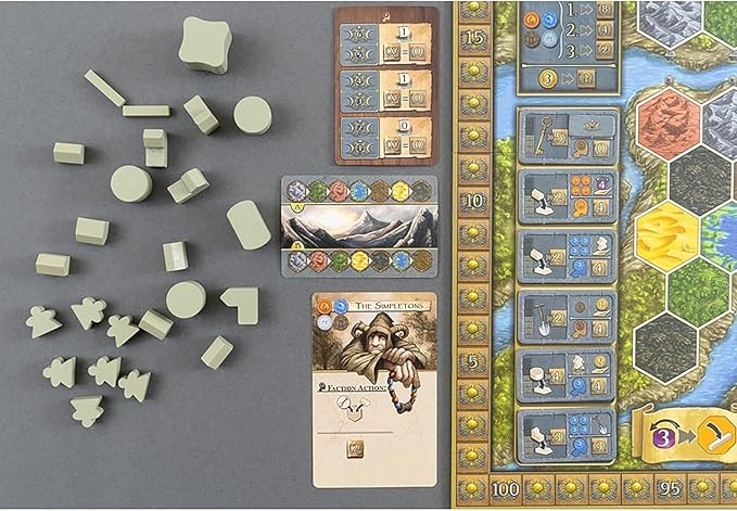 Terra Mystica: Big Box - Contains: Terra Mystica: Base Game, Fire & Ice Expansion, Merchants of The Seas Expansion by Automa Factory. Ages 14+, 1-5 Players, 30 Min Per Player