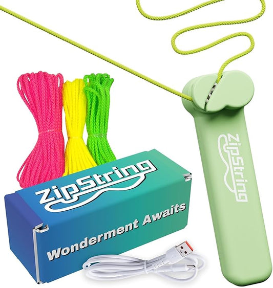 Original - As Seen on Shark Tank - Classic ZipString Rope Launcher Toy, Perfect for Kids & Adults - Fly a String Loop in The Air for Endless Tricks & Fun, Wonderment Awaits,Luscious Lime