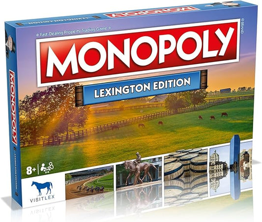 Monopoly Board Game - Lexington Edition: 2-6 Players Family Board Games for Kids and Adults, Board Games for Kids 8 and up, for Kids and Adults, Ideal for Game Night