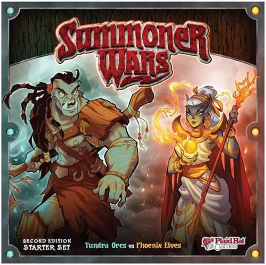 Summoner Wars Second Edition Starter Set – Phoenix Elves vs. Tundra Orcs – Tactical Dueling Card Game for 2 Players, Ages 9+ – Includes 68 Cards, Custom Dice, Battle Mat & Rulebook