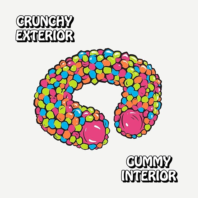 Rotten Original Gummy Cruncheez - Low Sugar, Low Calorie, 5g Gut-Friendly Prebiotic Fiber, Gluten Free Candy, No Artificial Dyes - 5.3 oz Share Pack [4 Pack]