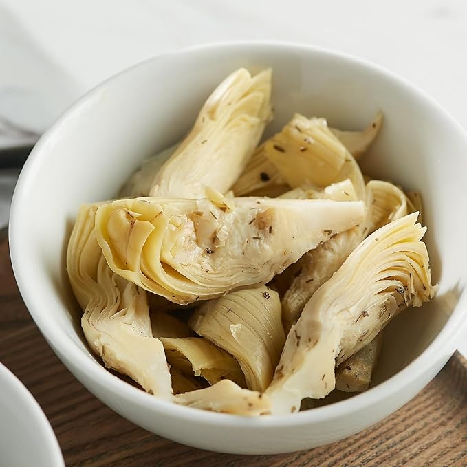 POSHI Marinated Artichoke Hearts with Basil and Thyme – On-the-Go Snack or Salad Toppers – All natural, Non-GMO Vegan, Keto, Low Carb, Gluten Free (10 Pack, 1.58 oz)