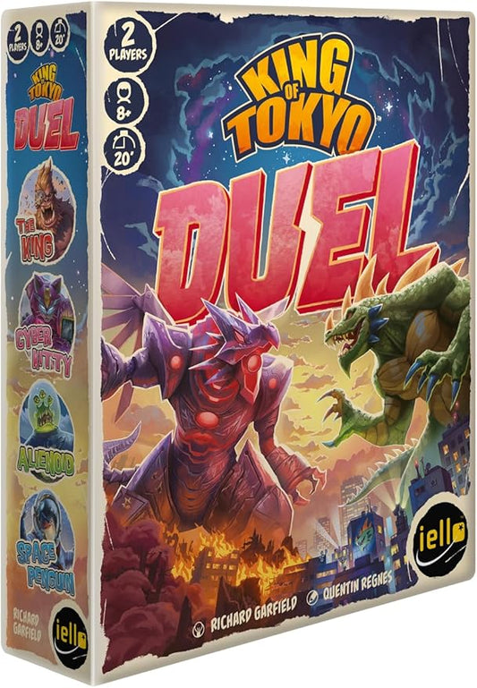 IELLO: King of Tokyo: Duel - Two-Player Board Game, Fun & Tactical Giant Monster Clash Dice Game, Classic Strategy, Family Ages 8+, 2 Players, 20 Min