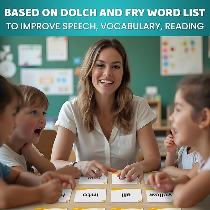 QUOKKA 520 Sight Words Flash Cards for Kids Adults – Based on Dolch & Fry High Frequency Word Lists – Pre-K to 3rd Grade – 5 Levels Color-Coded Bold Font Large Size