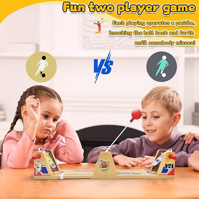 VolleyShot Tabletop Game, 2 Player Tabletop Board Games Toys, A Two-Player Game Perfect for Parties and Family Gatherings, Toys for Ages 6-18+ (Beige)