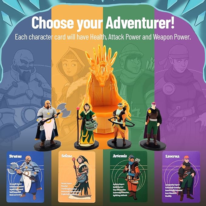 The Hunt for The Dragon Throne - Board Game for Kids Ages 8+, 2 to 4 Players - 45-60 Minutes Playing Time - Interactive Games for Boys and Girls - Fun Board Games for Family Nights & Game Events