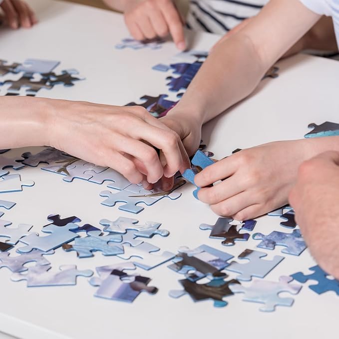 1000 Piece Aurora Dragon Puzzle for Adults - Vibrant Blue & Purple, Large Challenging Jigsaw Puzzle for Family Interactive Game Puzzle DIY Home Decoration Brain Challenge Gift