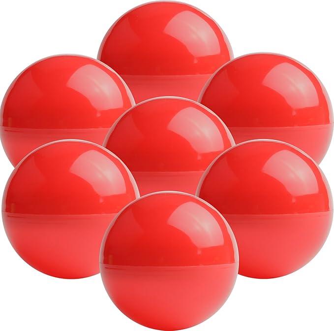 Vending Machine Capsules - 3" RED Empty Plastic Capsules - 14 Pcs Toy Capsule - Red Round Large Easter Eggs - Bath Bombs Molds - Party Favors DIY Craft Supplies