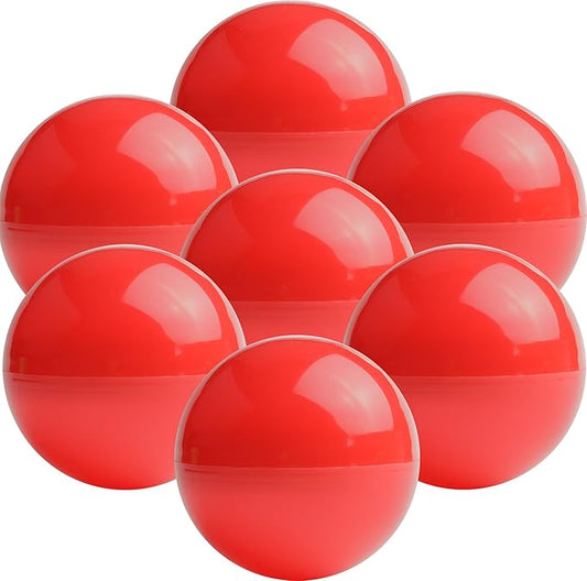 Vending Machine Capsules - 3" RED Empty Plastic Capsules - 14 Pcs Toy Capsule - Red Round Large Easter Eggs - Bath Bombs Molds - Party Favors DIY Craft Supplies