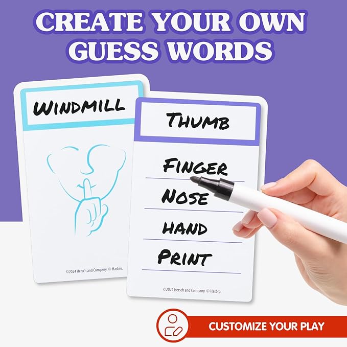 Ageless Games Taboo Charades - Classic Word Guessing & Charades Game for Older Adults - Big Easy to Read Cards for Low Vision - 80 Customizable Word Guess Cards - Fun Family Card Game for Ages 13-103