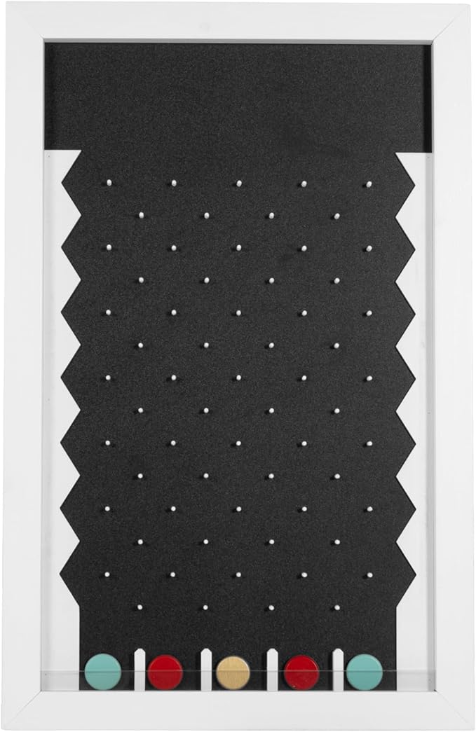 Ilyapa Large Prize Drop Board Game - 18x28 Inch Portable Penny Drop Game for Events and Trade Show - Wooden A-Frame Chalkboard Sign, Eraser